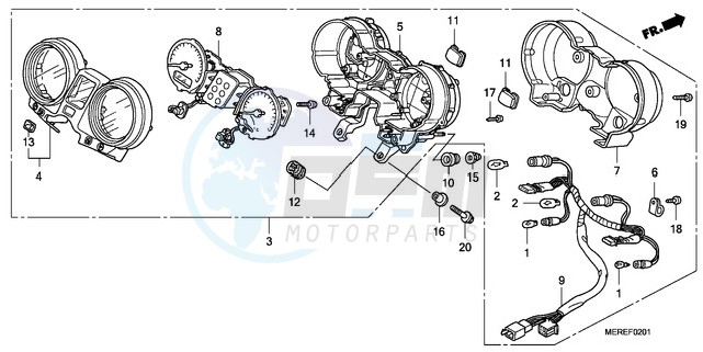 METER (CBF600N/NA) blueprint