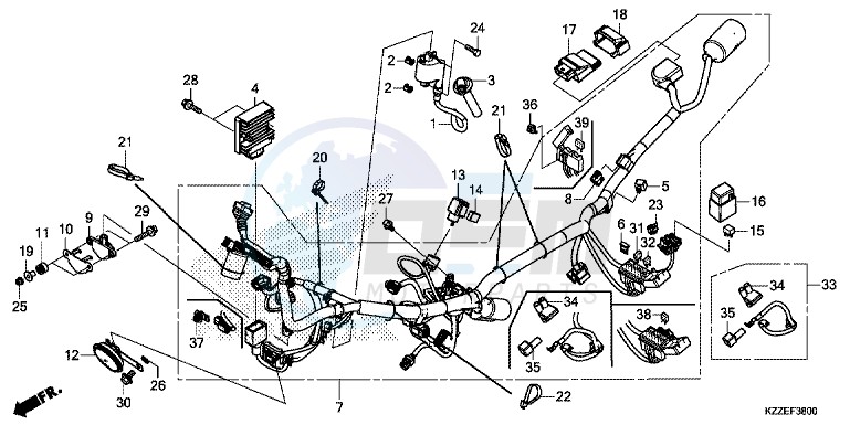 WIRE HARNESS (CRF250L/ LA) image