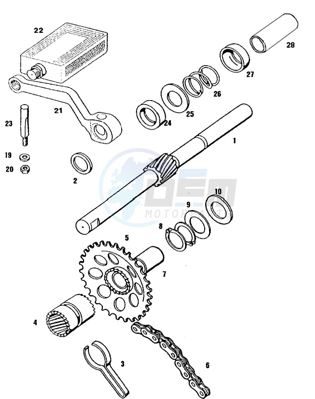 Strarter mechanism (pedal) blueprint