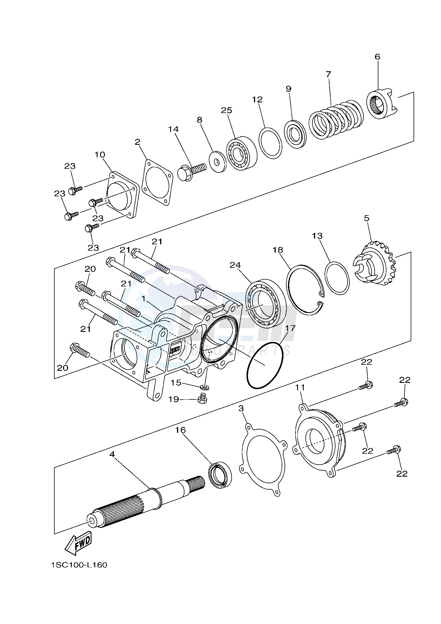 MIDDLE DRIVE GEAR blueprint