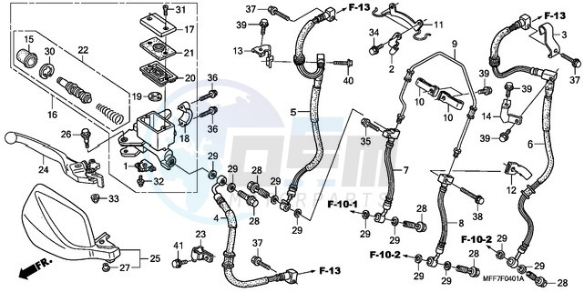 FR. BRAKE MASTER CYLINDER (ABS) blueprint