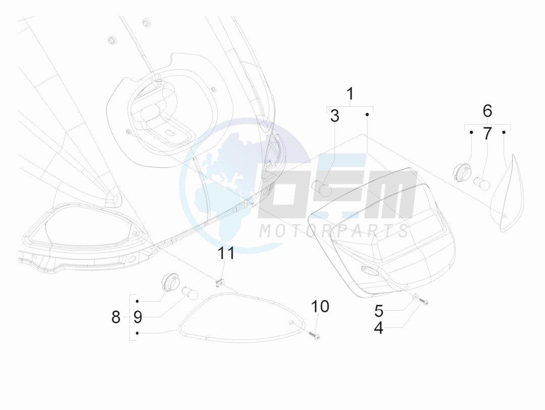 Tail light - Turn signal lamps blueprint