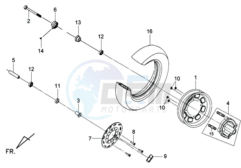 FRONT WHEEL / BRAKE DISC image