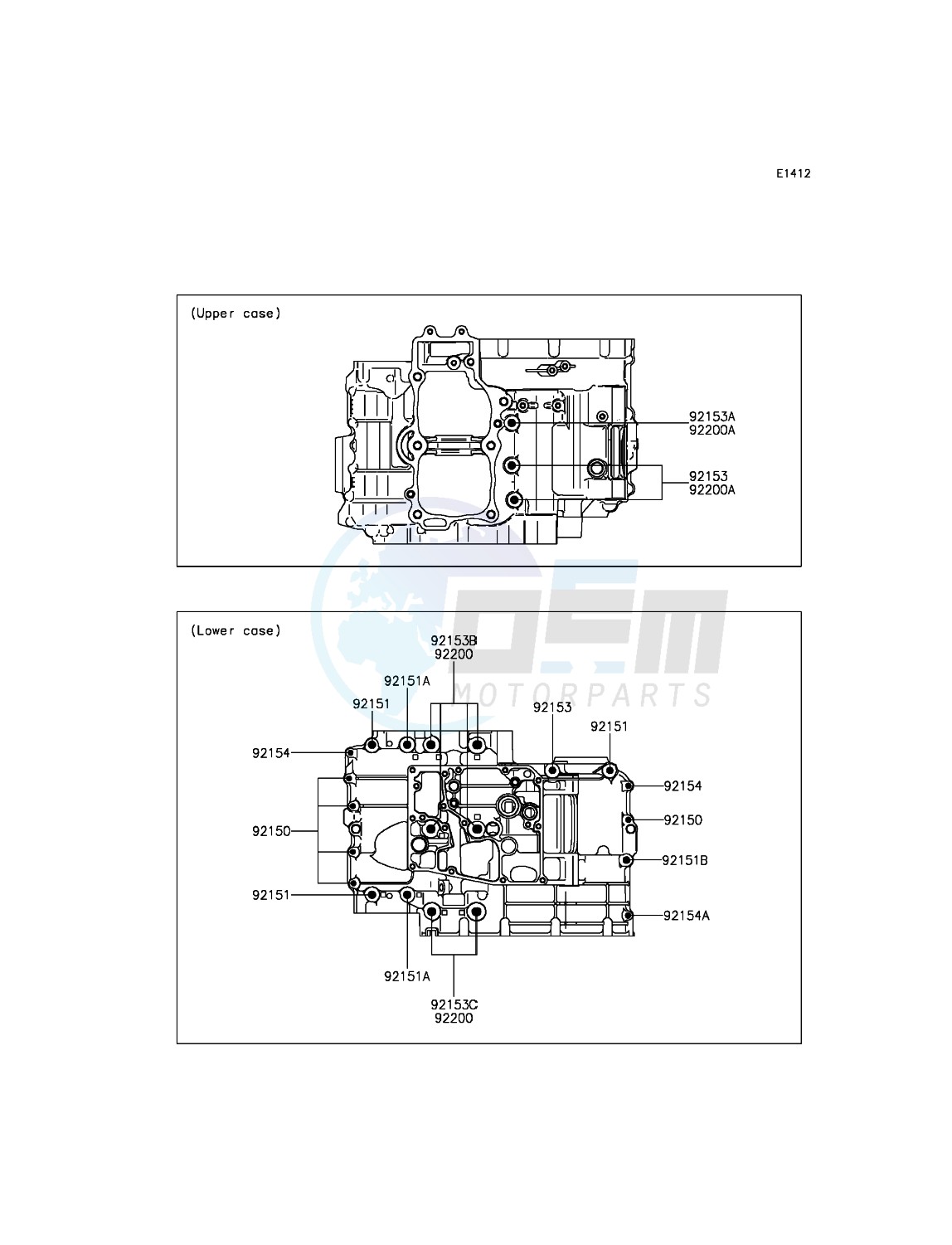 Crankcase Bolt Pattern blueprint