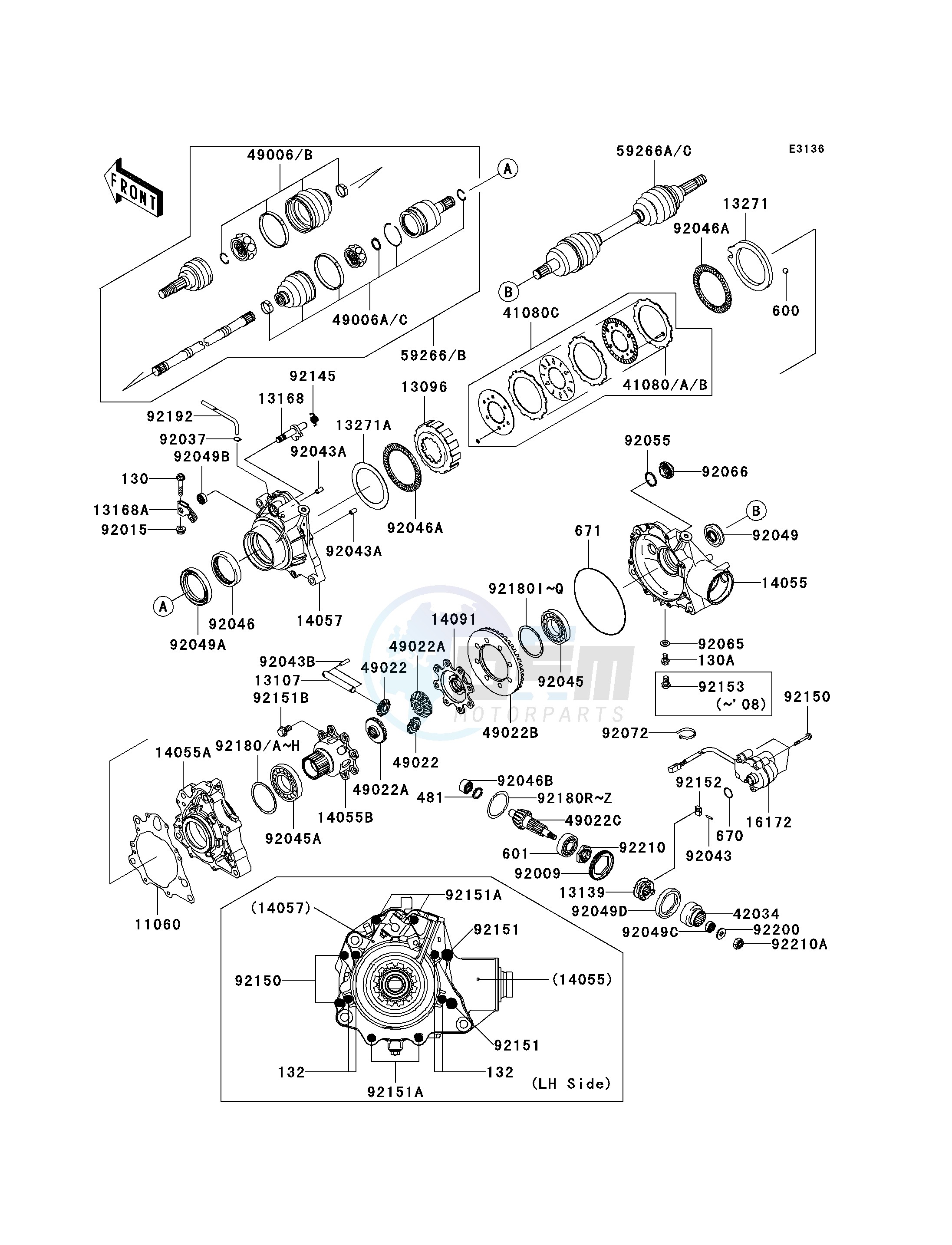 DRIVE SHAFT-FRONT blueprint