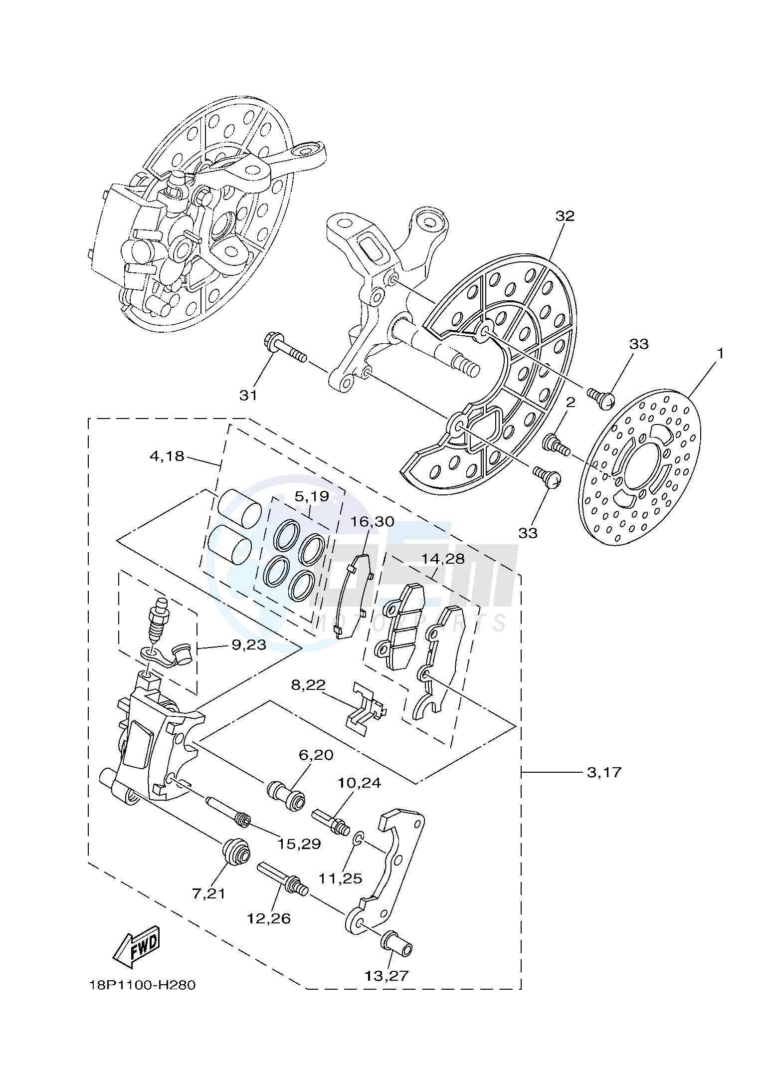 FRONT BRAKE CALIPER image