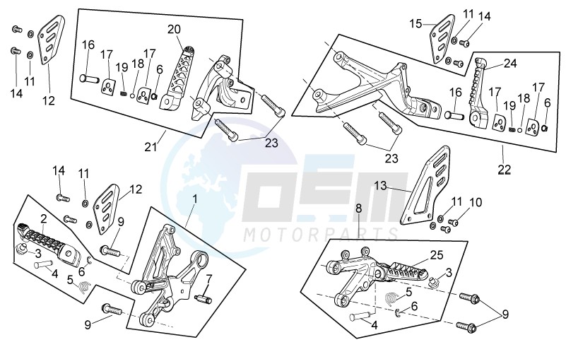 Foot rests blueprint