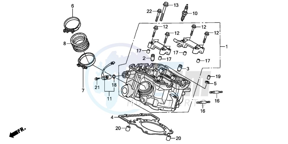 REAR CYLINDER HEAD blueprint