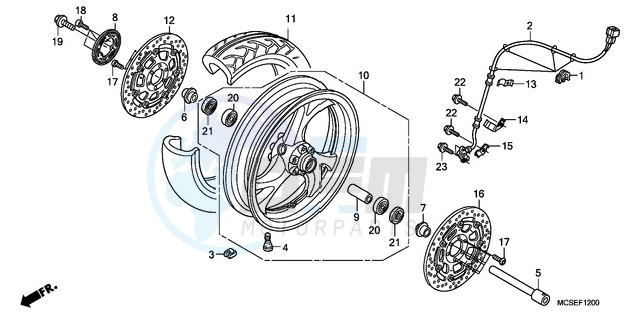 FRONT WHEEL blueprint