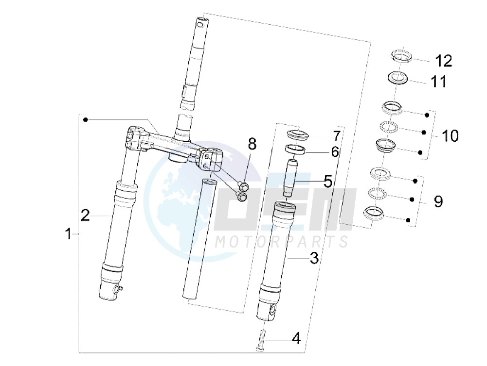 Fork/steering Tube - Steering Bearing Unit blueprint