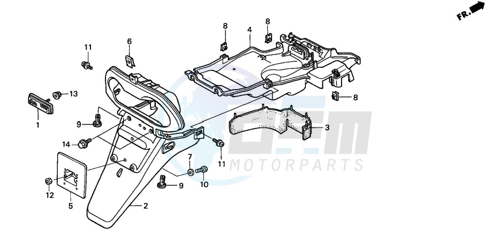 REAR FENDER blueprint