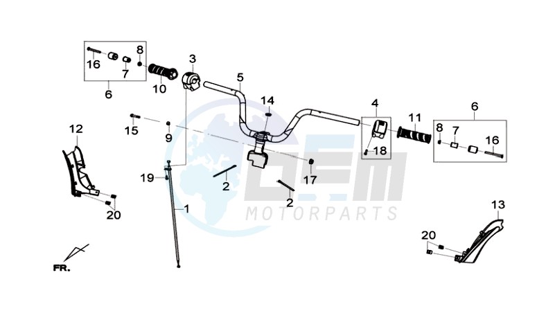 HANDLEBAR / BRAKE LEVERS CPL  L/R image