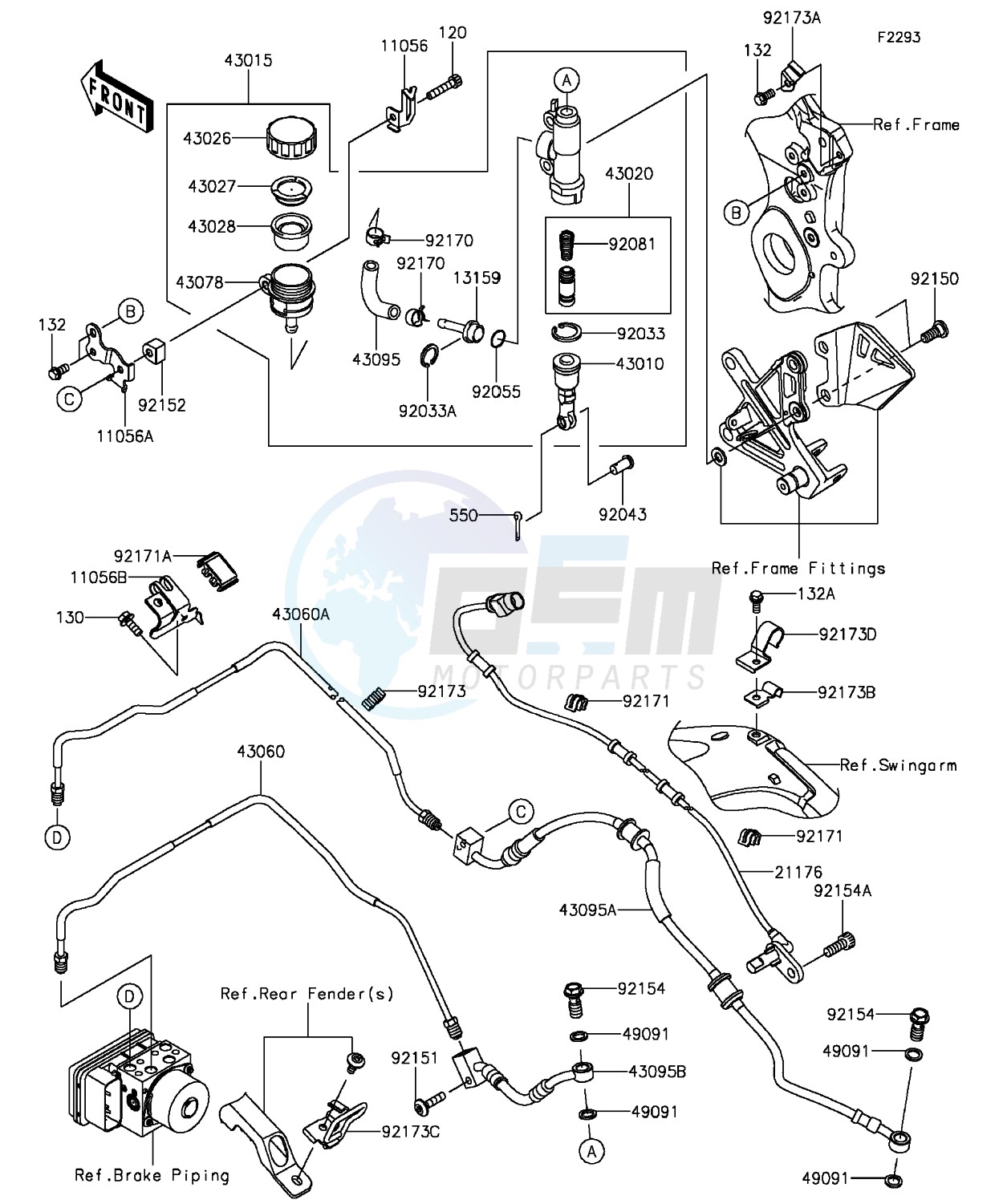 Rear Master Cylinder blueprint