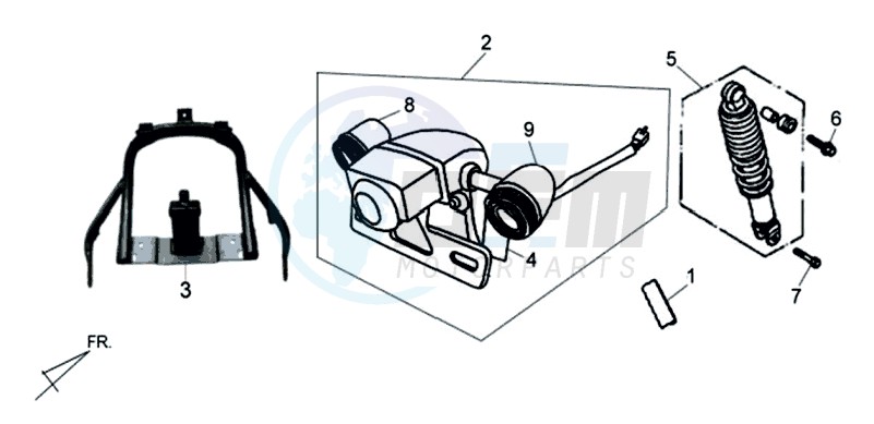 TAIL LIGHT - REAR SUSPENSION blueprint