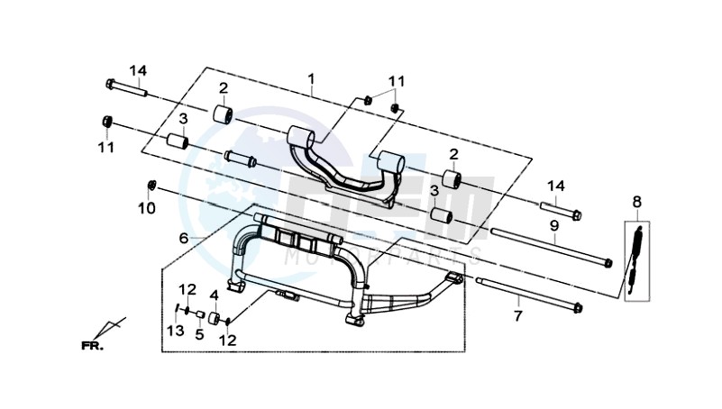 CENTRAL STAND -SIDE STAND- KICKSTARTER PEDAL image