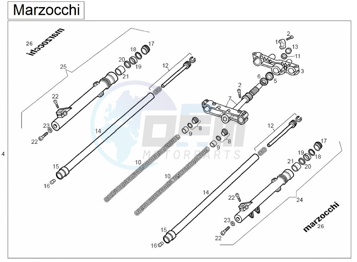 Front fork (Positions) blueprint