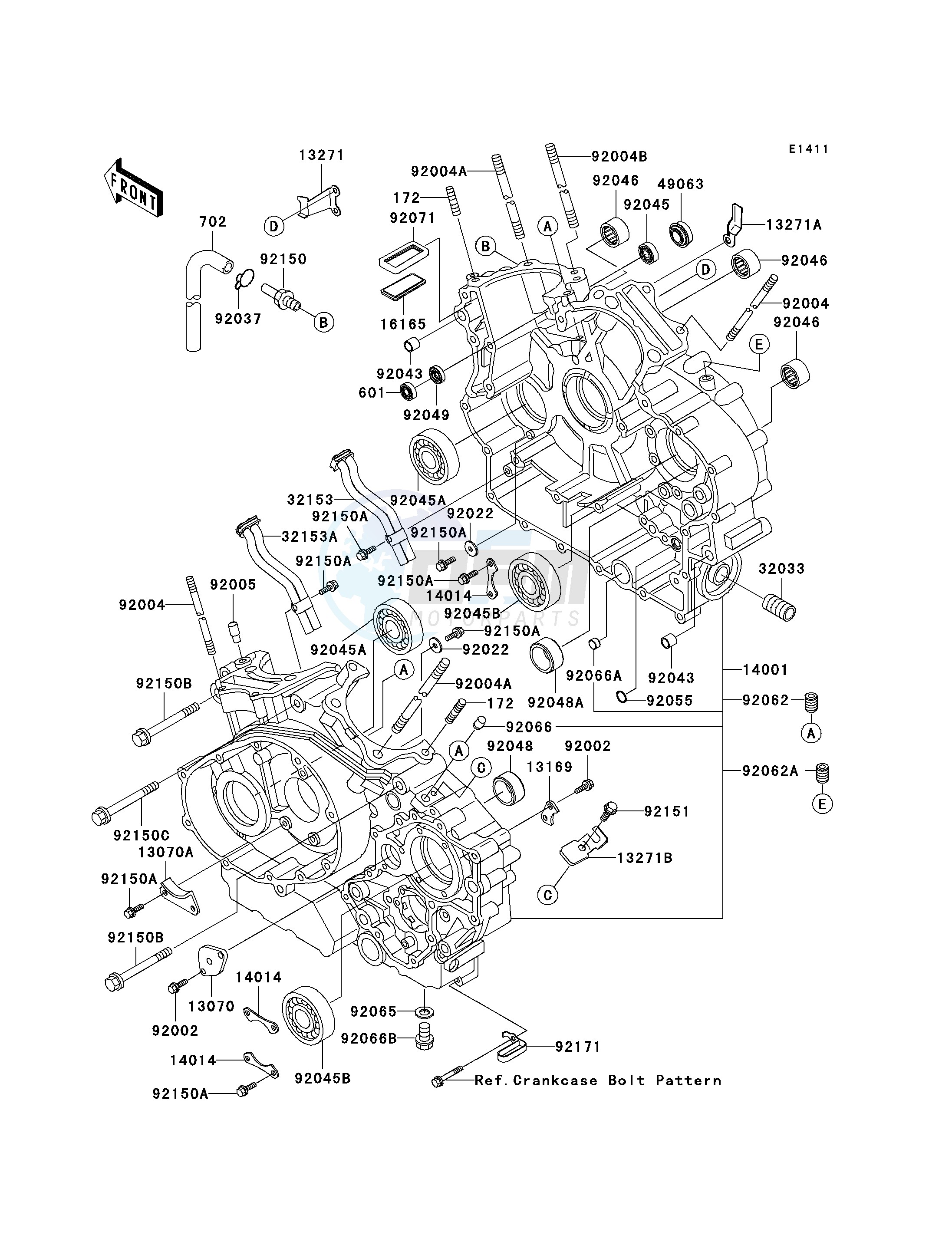 CRANKCASE -- VN1500-N1_N2- - blueprint