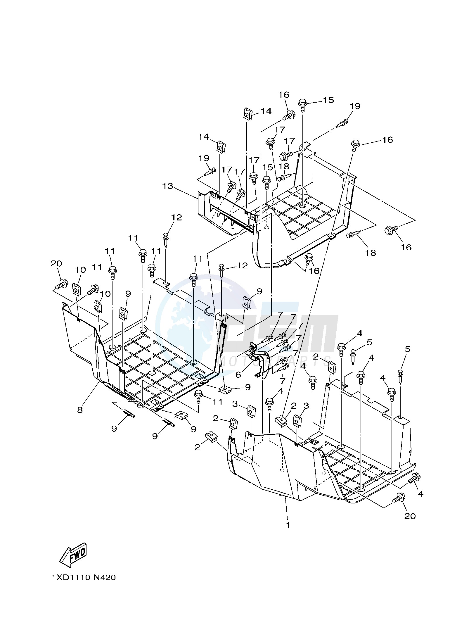 STAND & FOOTREST blueprint