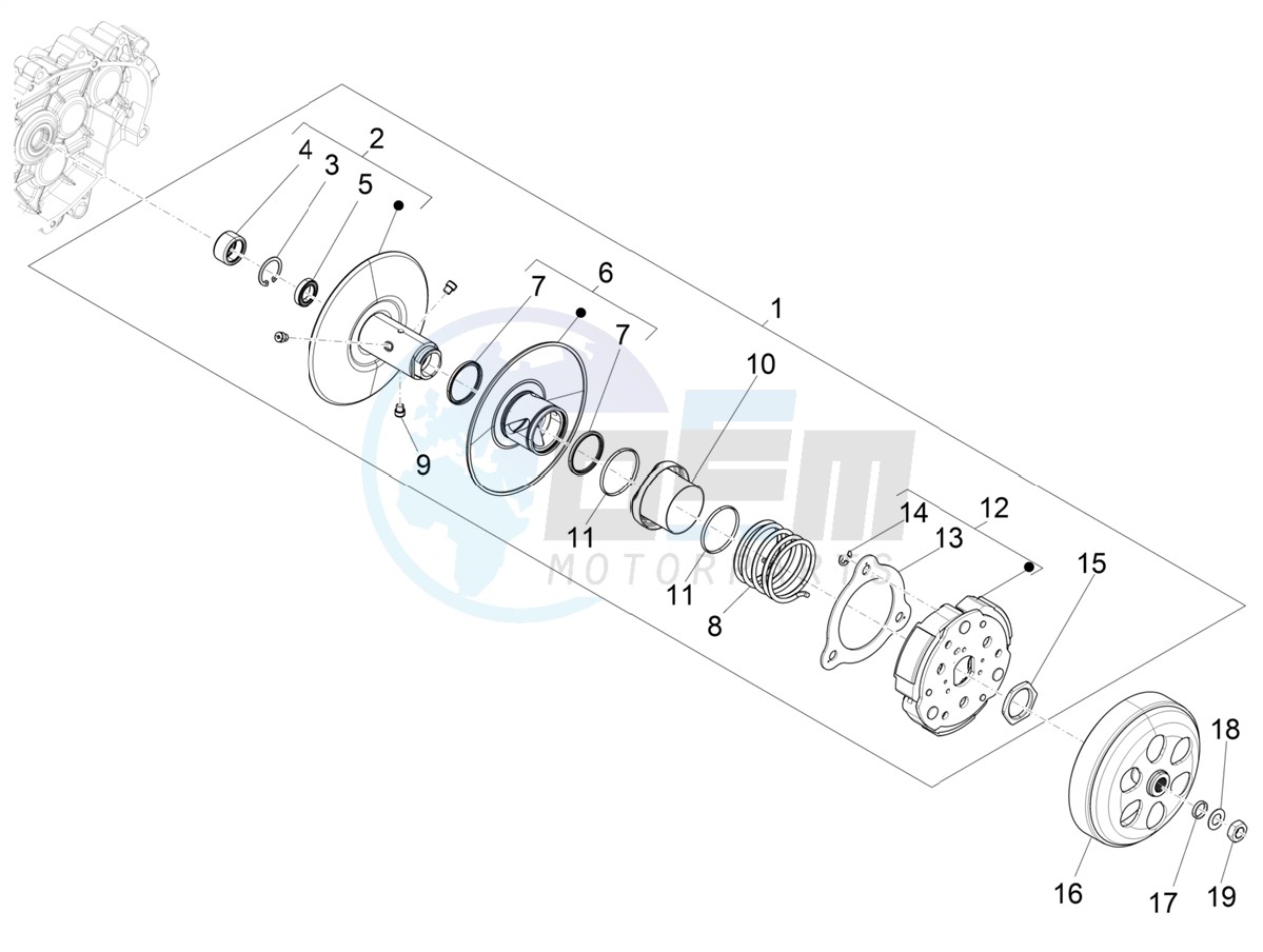 Driven pulley blueprint