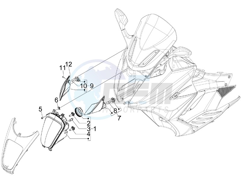 Head lamp - Turn signal lamps blueprint