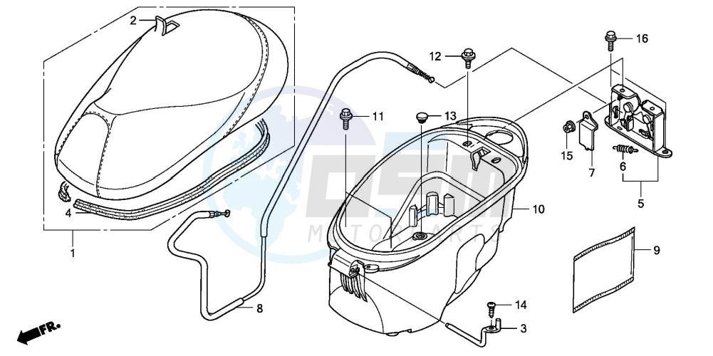 SEAT/LUGGAGE BOX blueprint