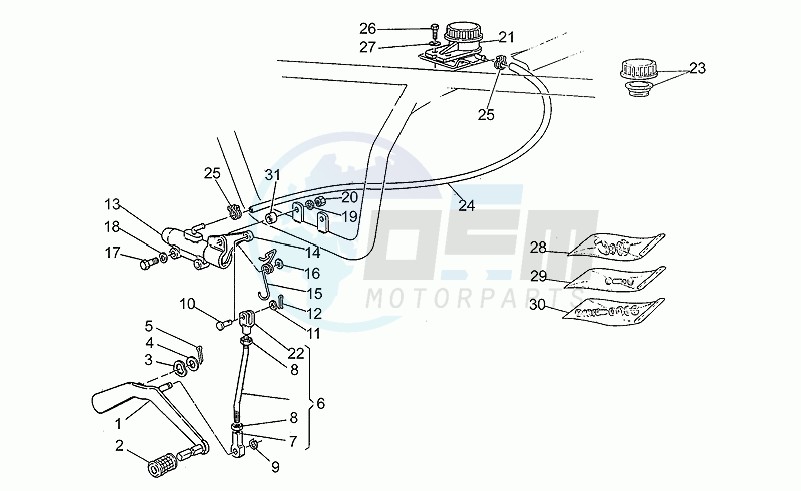 Lh front brake system blueprint