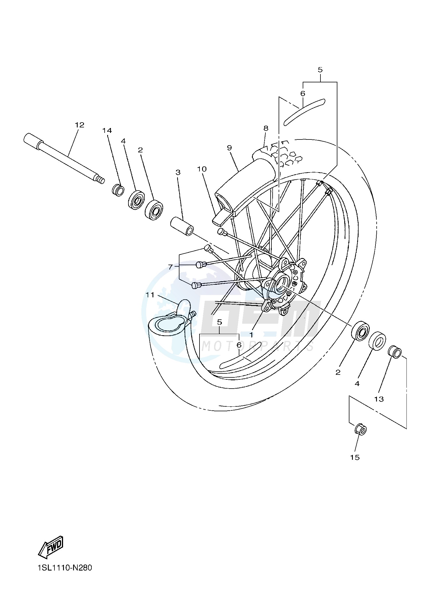 FRONT WHEEL blueprint