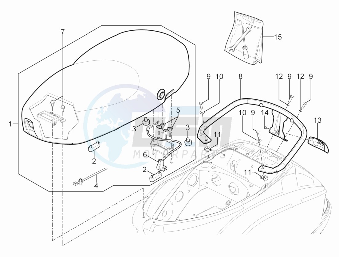 Saddle - Tool roll blueprint