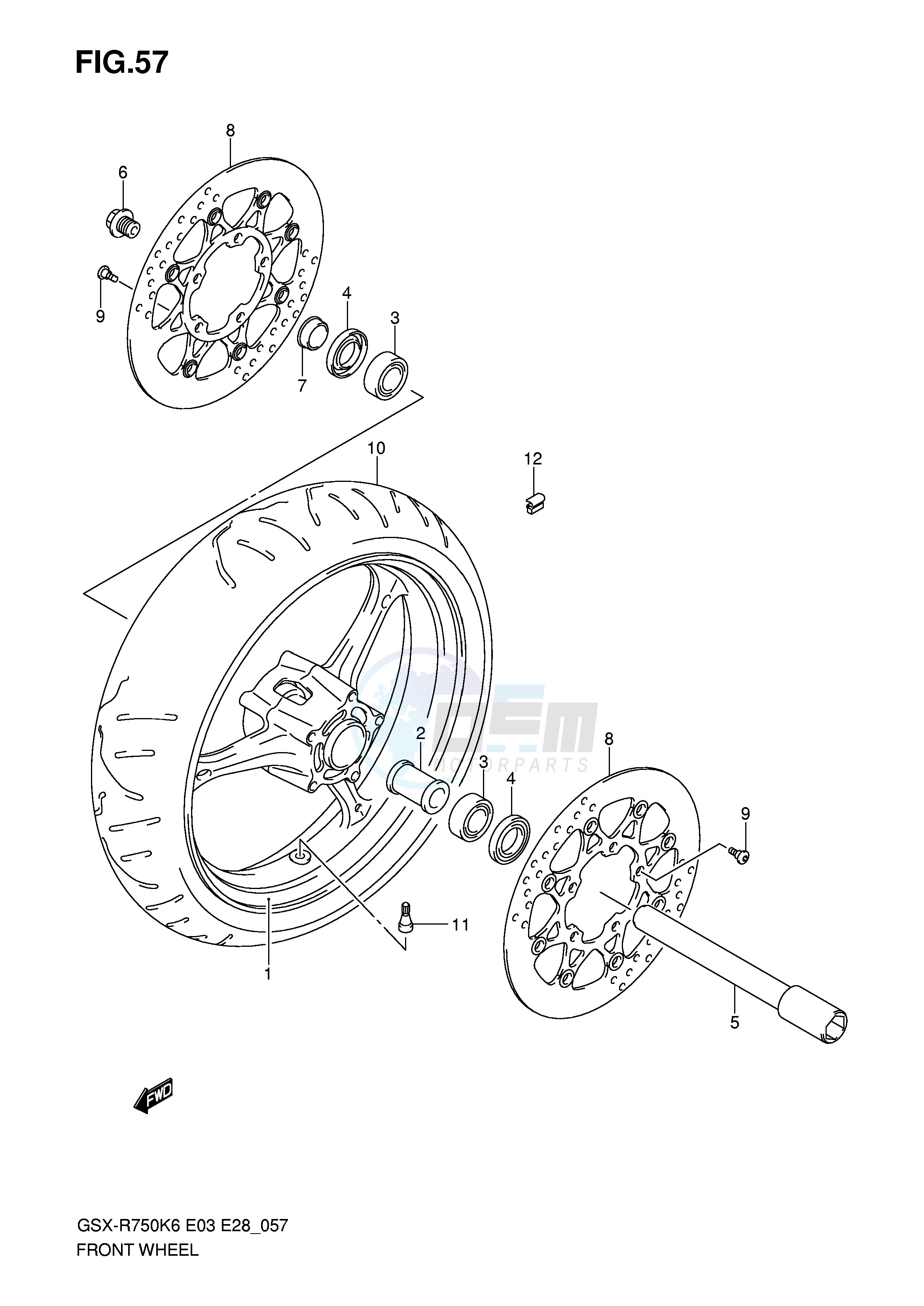 FRONT WHEEL blueprint