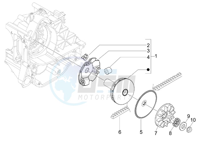 Driving pulley blueprint