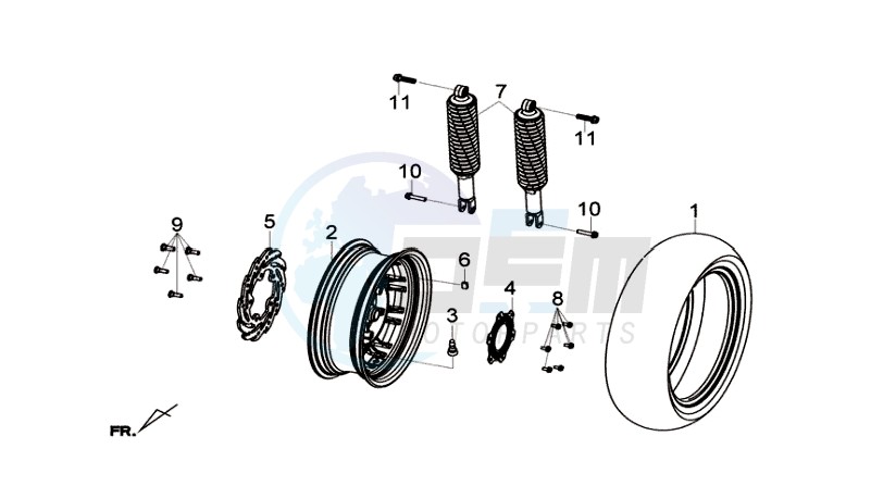 REAR WHEEL / REAR SUSPENSION image