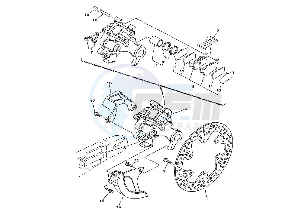 REAR BRAKE CALIPER image