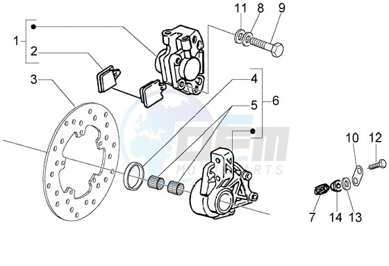 Disc brake caliper blueprint