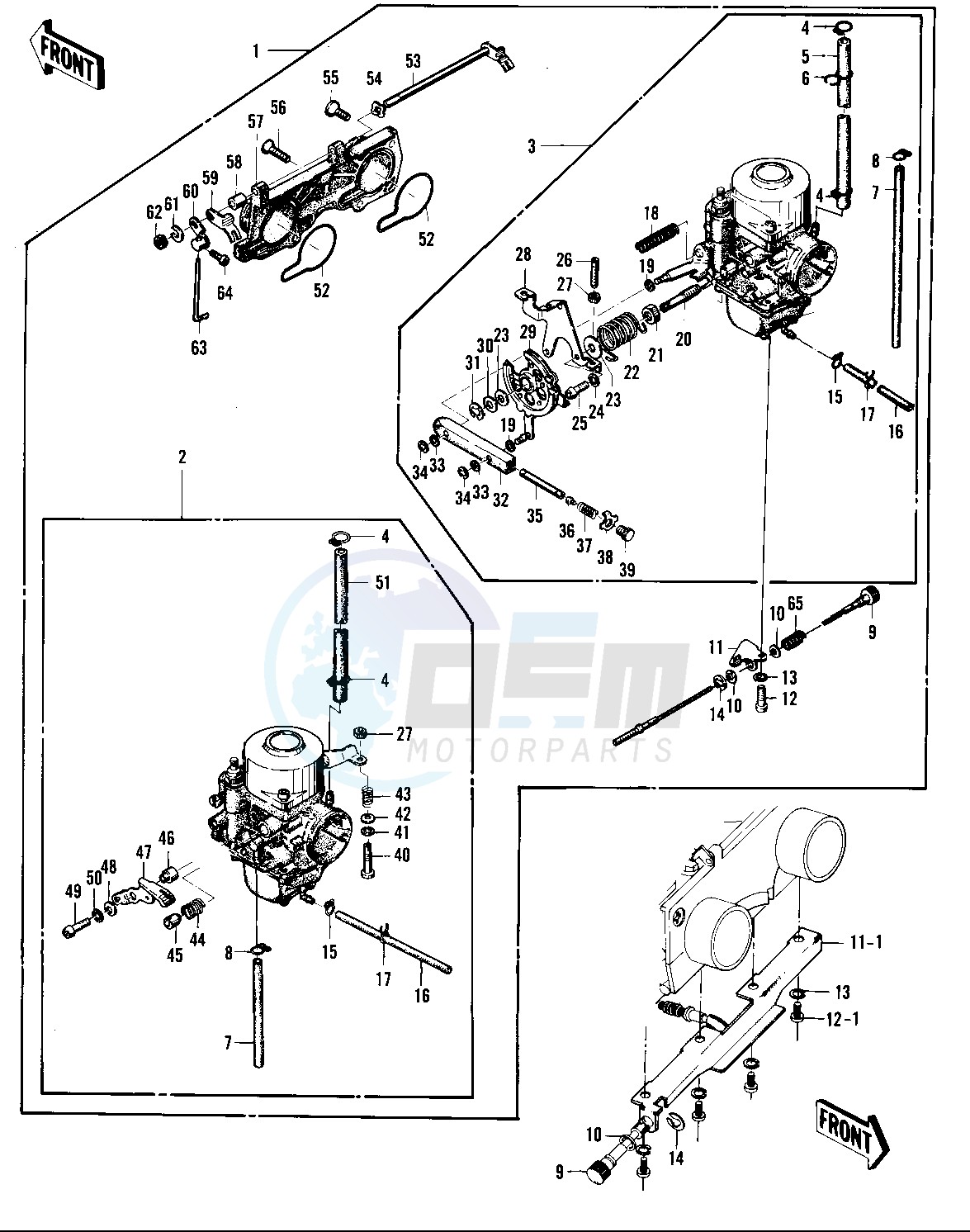 CARBURETOR ASSY   -- 74 -75 KZ400_KZ400D- - blueprint