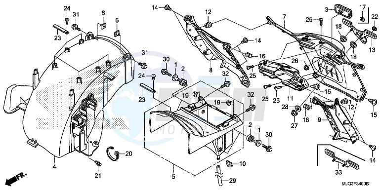 REAR FENDER blueprint