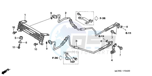 OIL COOLER blueprint