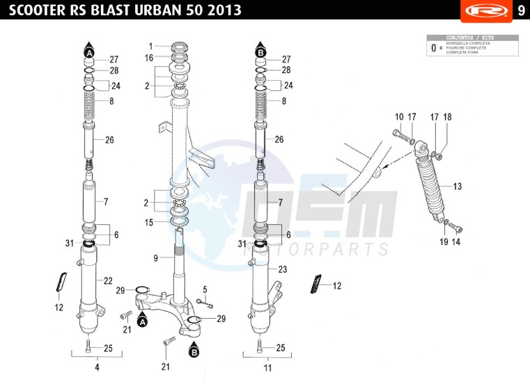 FRONT FORK blueprint