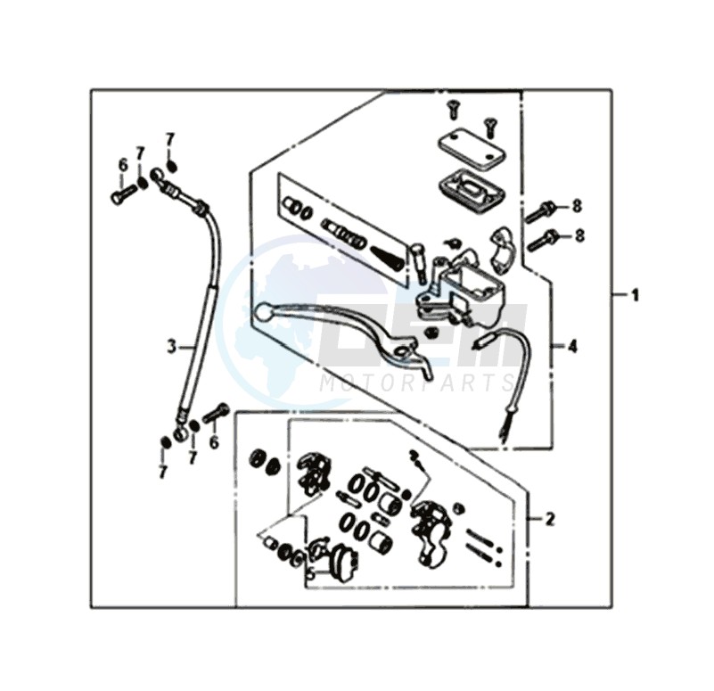 FRONT BRAKE  CALIPER / BRAKE LEVER /BRAKE LINE image