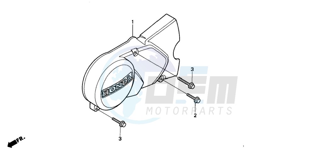 LEFT CRANKCASE COVER blueprint