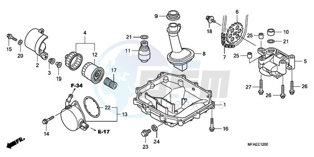 OIL PAN/OIL PUMP blueprint