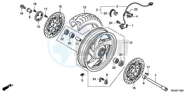 FRONT WHEEL blueprint