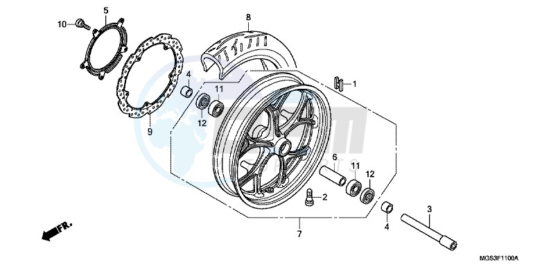 FRONT WHEEL blueprint