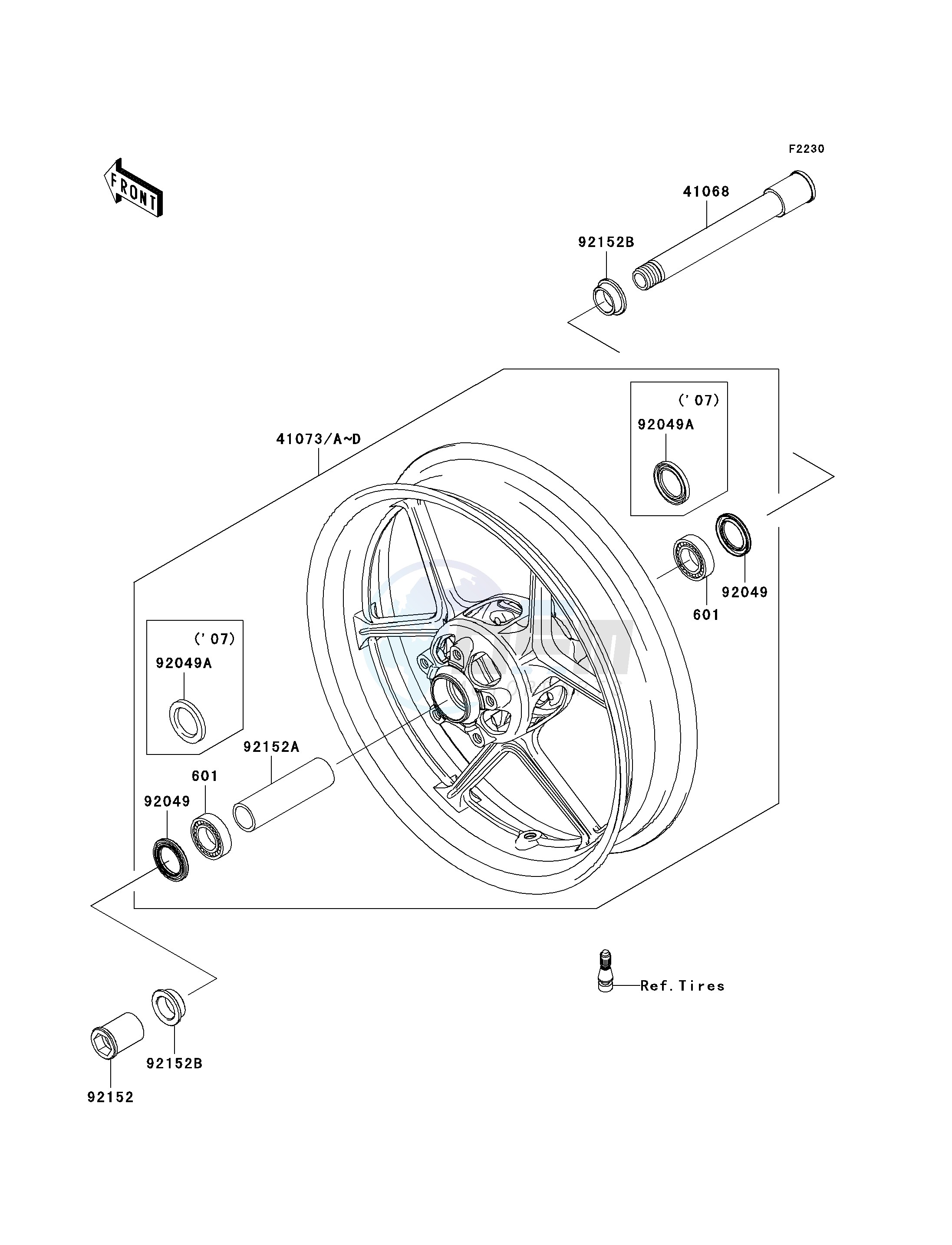 FRONT WHEEL blueprint