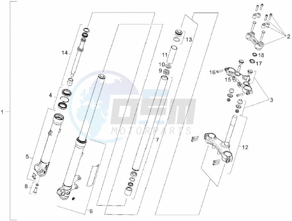 Front fork (Positions) blueprint