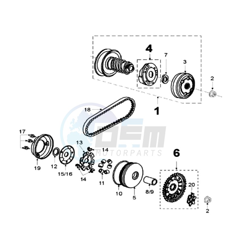 CLUTCH 4 HOLES blueprint