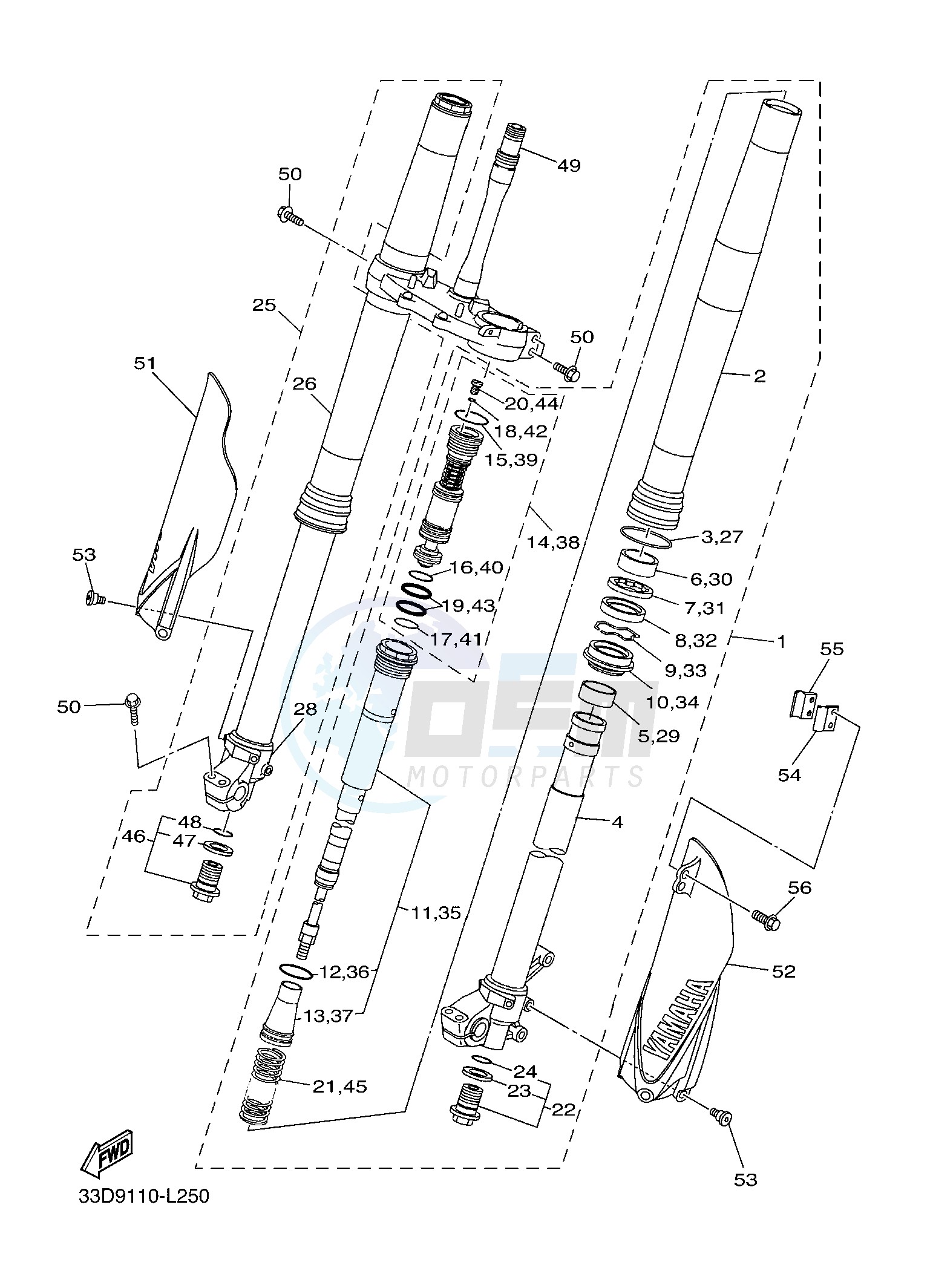 FRONT FORK blueprint