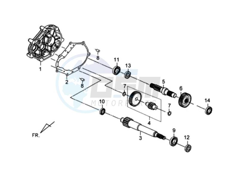 CRANKCASE - DRIVE SHAFT image