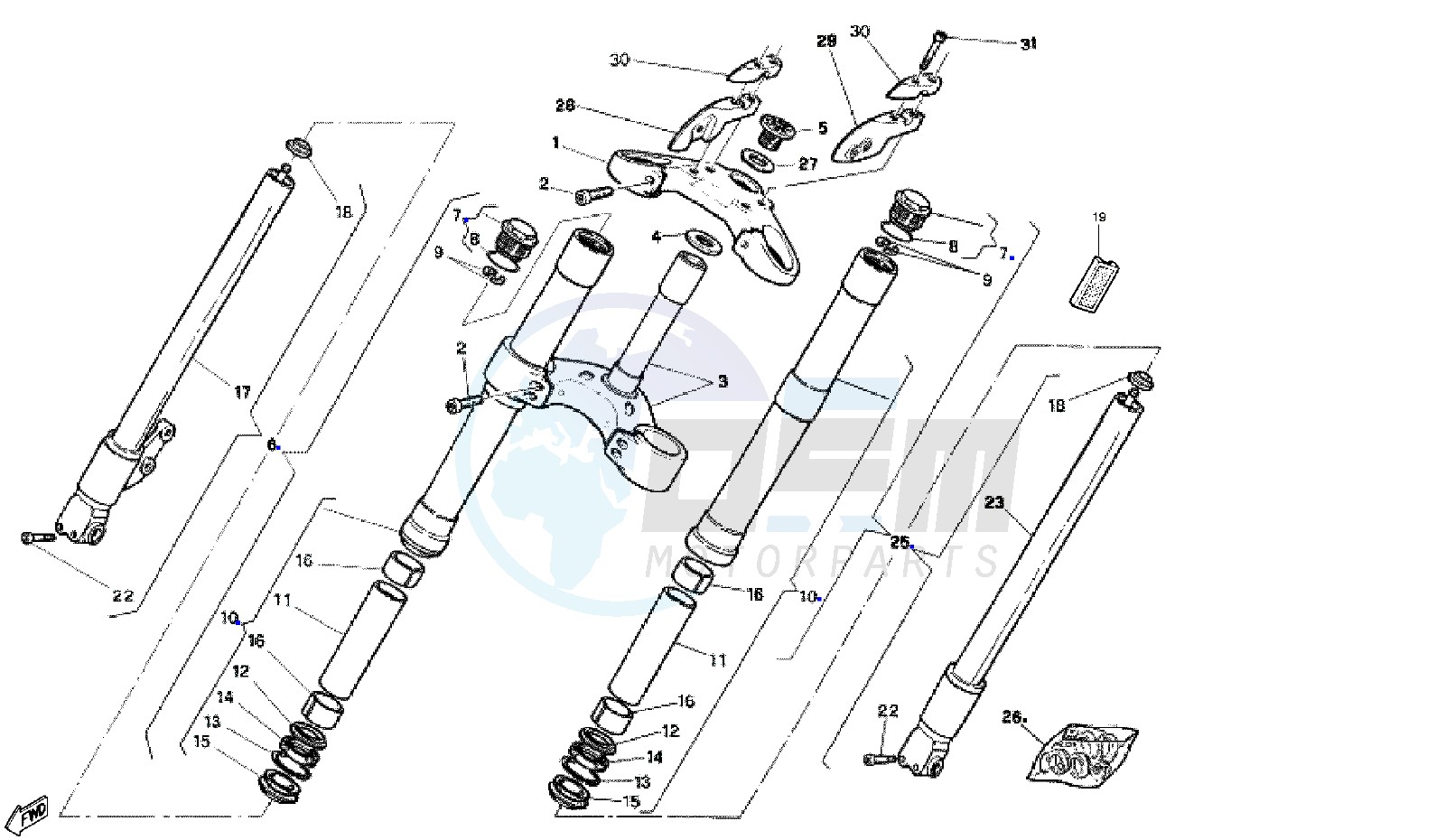 FRONT FORK blueprint