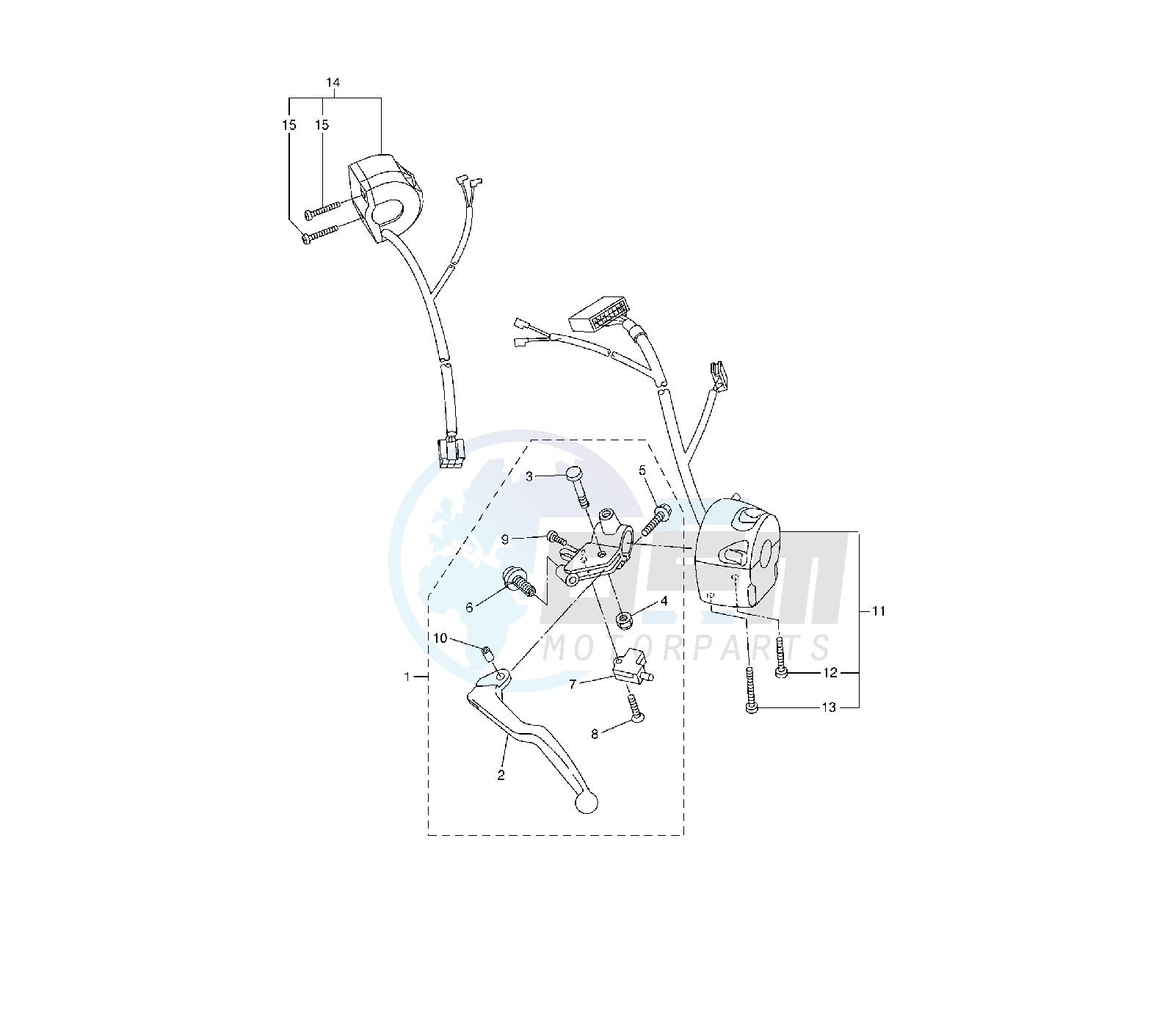 HANDLE SWITCH AND LEVER 22C9-CA blueprint