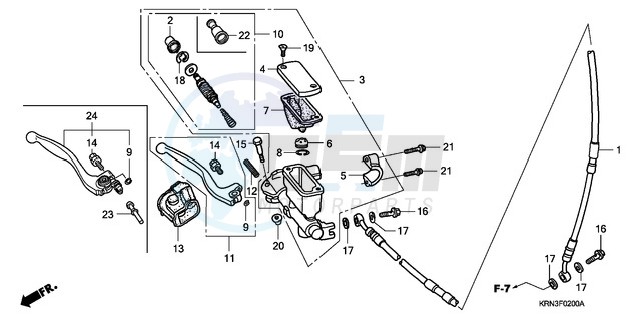 FR. BRAKE MASTER CYLINDER blueprint